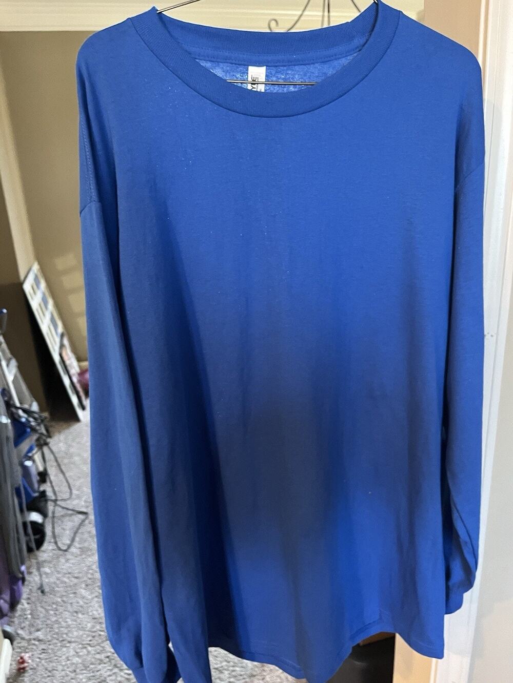 Alstyle plain blue long sleeve t-shirt GenX New With Tag Large
